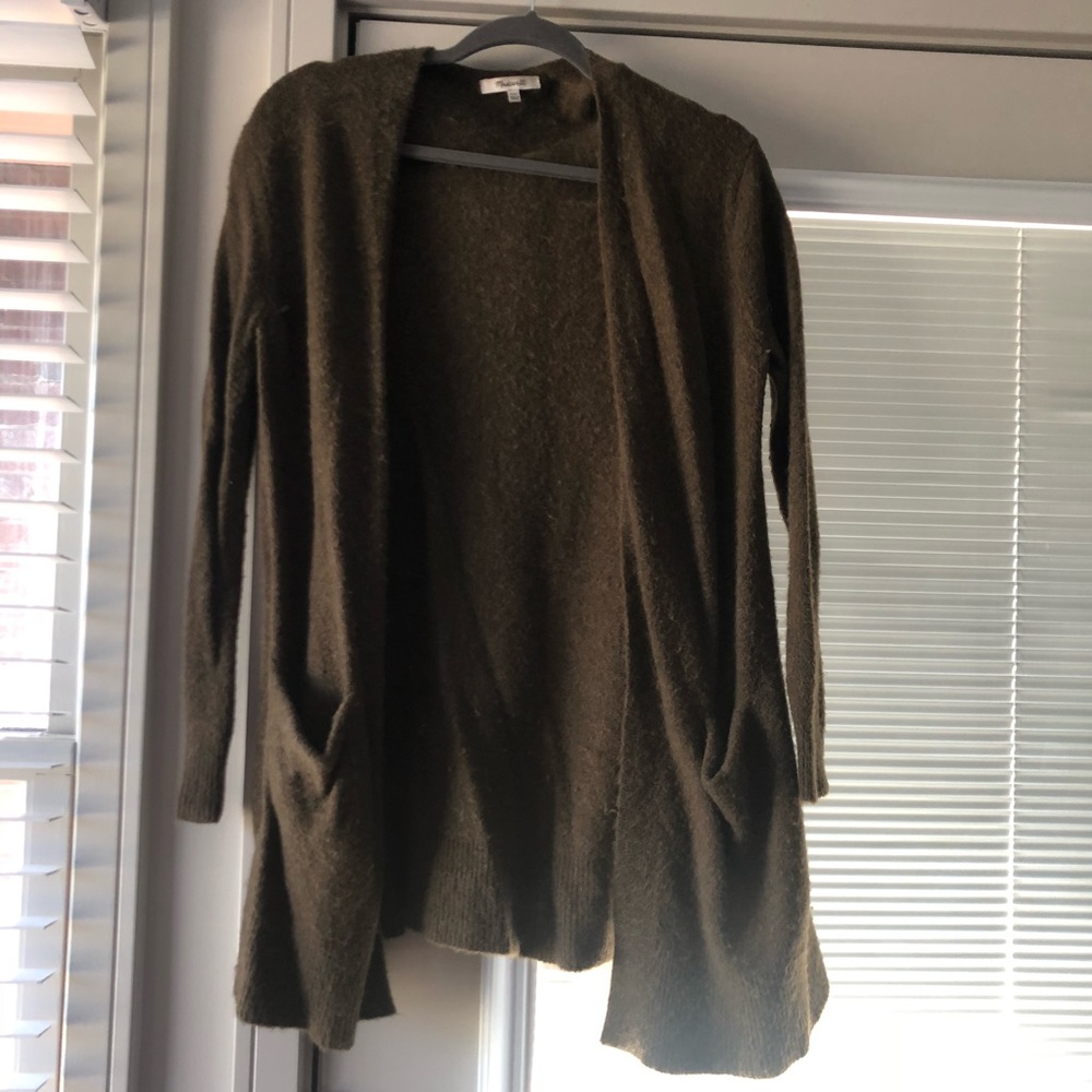Maxwell olive cardigan
